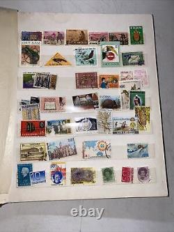 Vintage International Stamp Collection And Binder About 550 All Different