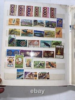 Vintage International Stamp Collection And Binder About 550 All Different