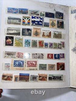 Vintage International Stamp Collection And Binder About 550 All Different