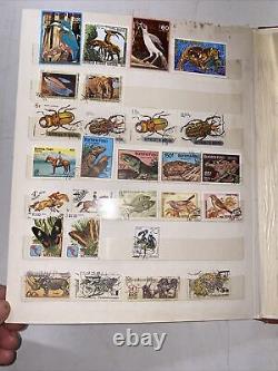 Vintage International Stamp Collection And Binder About 550 All Different