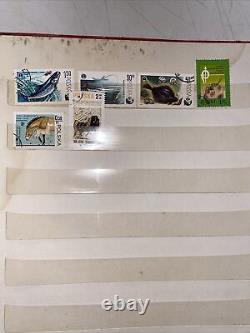 Vintage International Stamp Collection And Binder About 550 All Different