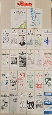Vintage Lot of AA New Zealand Maps Super Superb Condition Obtained in 1969
