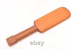 Vintage Maori Dance Paddle War Club Hand Carved Wooden New Zealand Tribal Art