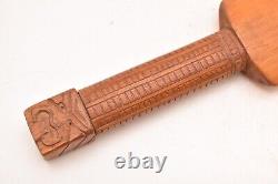 Vintage Maori Dance Paddle War Club Hand Carved Wooden New Zealand Tribal Art