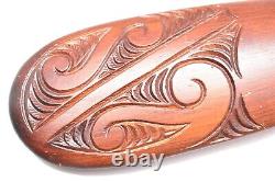 Vintage Maori Dance Paddle War Club Hand Carved Wooden New Zealand Tribal Art