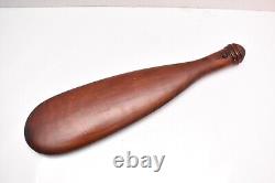Vintage Maori Dance Paddle War Club Hand Carved Wooden New Zealand Tribal Art