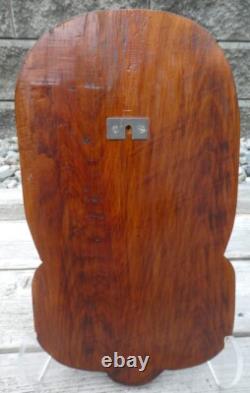 Vintage Maori Face Mask Carving Tribal Wall Art New Zealand Large 15X8