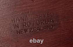 Vintage Maori Tiki Hand Carved Wooden Feather Trinket Box New Zealand Tribal