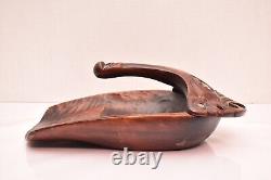 Vintage Maori Wood Carved New Zealand Canoe Bailer Water Scoop Tribal