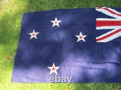 Vintage New Zealand Flag George Tutill Ltd Panel Stitched Wool 6ft x 3ft