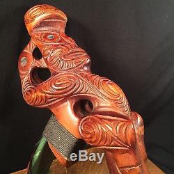Vintage New Zealand Maori Chief Adz Toki Jade Blade Tomahawk PRIORITY MAIL