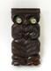 Vintage New Zealand Maori Tiki Figure Hand Carved Wood Signed Tatau Tatau
