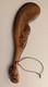 Vintage New Zealand Maori Warrior Wahaika. Handcarved Wood withPaua Shell Inlaid