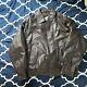 Vintage New Zealand Outback Bomber Jacket Leather Dark Brown Size Medium