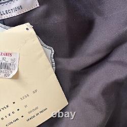 Vintage New Zealand Outback Bomber Jacket Leather Dark Brown Size Medium