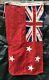 Vintage New Zealand Red Ensign Flag 1930s 1940s 32in x 16in Sewn Linen VGC