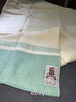 Vintage New Zealand Wool Blanket- Princess Aircell Onehunga Woolen Mills- 84x70