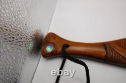 Vintage Ornamental Maori Wahaika Club Carved Wood Patu Ceremonial New Zealand