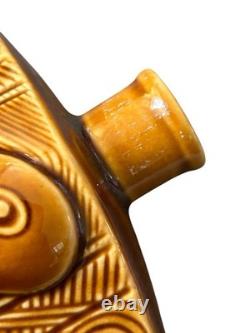 Vintage Parker Pottery Lincoln Wine Brown Bottle New Zealand Maori Rare No Top