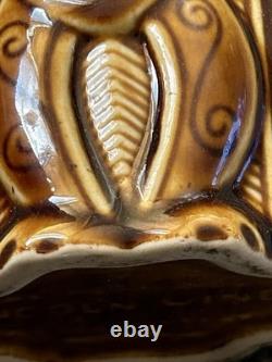 Vintage Parker Pottery Lincoln Wine Brown Bottle New Zealand Maori Rare No Top