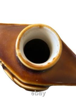 Vintage Parker Pottery Lincoln Wine Brown Bottle New Zealand Maori Rare No Top