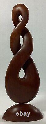 Vintage Pikorua Sculpture Carved Wood Tahua Master Carvers New Zealand