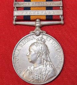 Vintage & Rare Pre Ww1 British Boer War Service Medal Captain New Zealand Rifles