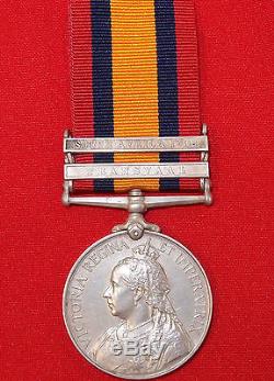 Vintage & Rare Pre Ww1 British Boer War Service Medal Captain New Zealand Rifles