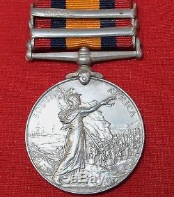 Vintage & Rare Pre Ww1 British Boer War Service Medal Captain New Zealand Rifles