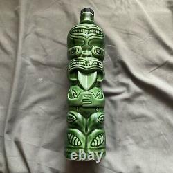 Vintage Ti-Toki Green Liqueur Bottle New Zealand Tiki Bar Decanter 500ml GC