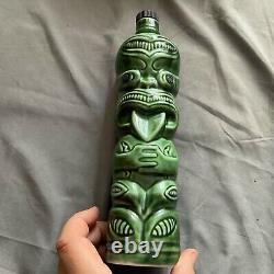Vintage Ti-Toki Green Liqueur Bottle New Zealand Tiki Bar Decanter 500ml GC