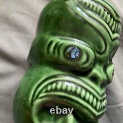 Vintage Ti-Toki Green Liqueur Bottle New Zealand Tiki Bar Decanter 500ml GC