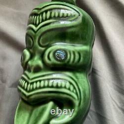 Vintage Ti-Toki Green Liqueur Bottle New Zealand Tiki Bar Decanter 500ml GC