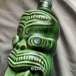 Vintage Ti-Toki Green Liqueur Bottle New Zealand Tiki Bar Decanter 500ml GC