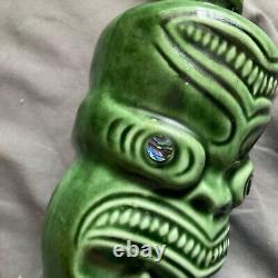 Vintage Ti-Toki Green Liqueur Bottle New Zealand Tiki Bar Decanter 500ml GC