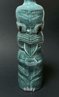 Vintage Ti-toki Tiki Ceramic Liqueur Bottle Decanter Crock #c4312 New Zealand