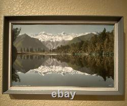 Vintage Tinted Photo By Whites Aviation New Zealand 1960s Lake Matheson