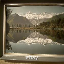 Vintage Tinted Photo By Whites Aviation New Zealand 1960s Lake Matheson