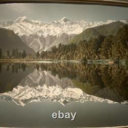 Vintage Tinted Photo By Whites Aviation New Zealand 1960s Lake Matheson