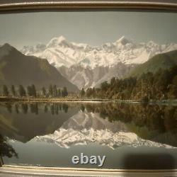 Vintage Tinted Photo By Whites Aviation New Zealand 1960s Lake Matheson