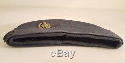 Vintage WWII RNZAF British Royal New Zealand Air Force Wool Cap with Badge 6 3/4