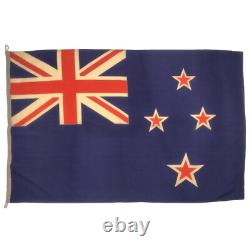 Vintage Wool Hand Painted New Zealand Flag Cloth Nautical Union Jack Art Textile