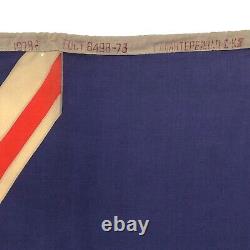 Vintage Wool Hand Painted New Zealand Flag Cloth Nautical Union Jack Art Textile