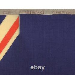 Vintage Wool Hand Painted New Zealand Flag Cloth Nautical Union Jack Art Textile