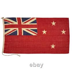 Vintage Wool New Zealand Flag Textile Cloth Nautical Maori Union Jack Red Ensign