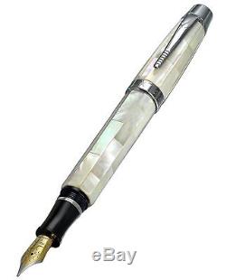 Vintage Xezo Maestro All Natural New Zealand Mother of Pearl Medium Fountain Pen