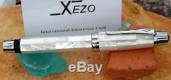 Vintage Xezo Maestro All Natural New Zealand Mother of Pearl Medium Fountain Pen