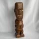 Vtg 17.5 Signed Stuart Pyne NZ Maori Tekoteko Wood Carving Paua Eyes Teko Tiki
