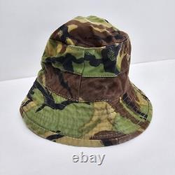 Vtg New Zealand British DPM 68 Military Boonie Hat Cap Woodland Camouflage 80s
