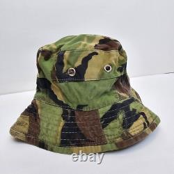 Vtg New Zealand British DPM 68 Military Boonie Hat Cap Woodland Camouflage 80s